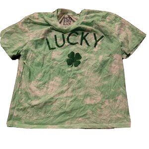 Mod Ern Lux Shirt Size M Lucky Green Clover Junior
